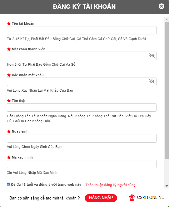 hướng dẫn đăng ký king88 cho người chơi