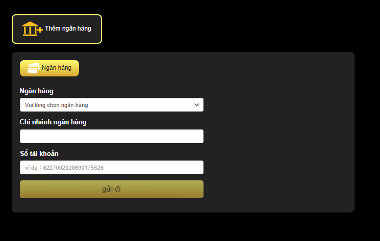 Thêm ngân hàng rút tiền King88