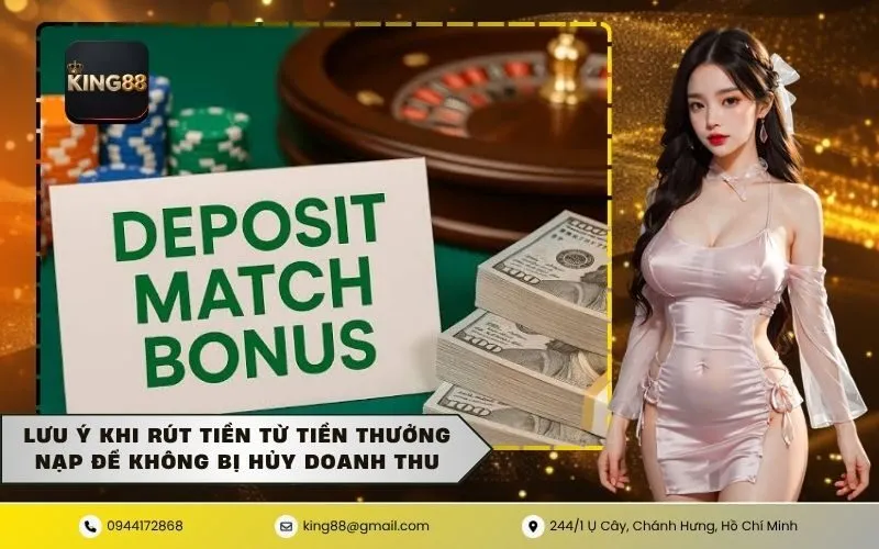 Lưu ý khi rút tiền từ tiền thưởng nạp để không bị hủy doanh thu